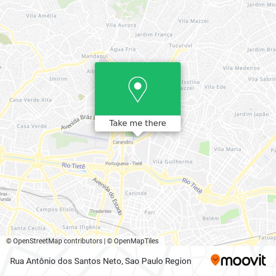 Mapa Rua Antônio dos Santos Neto