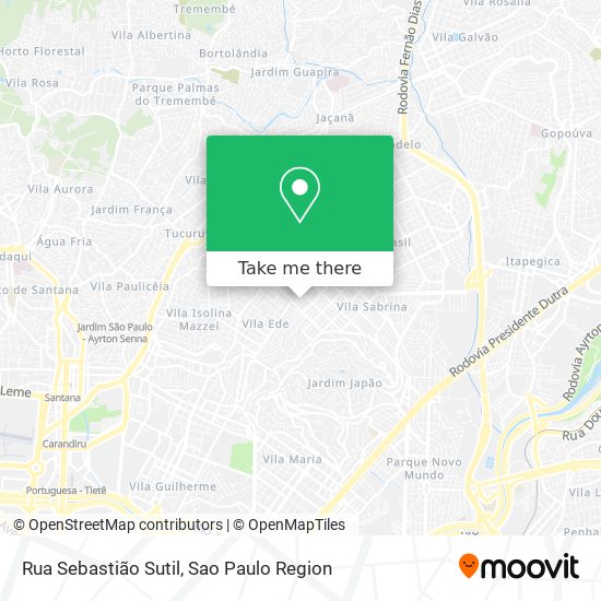 Mapa Rua Sebastião Sutil