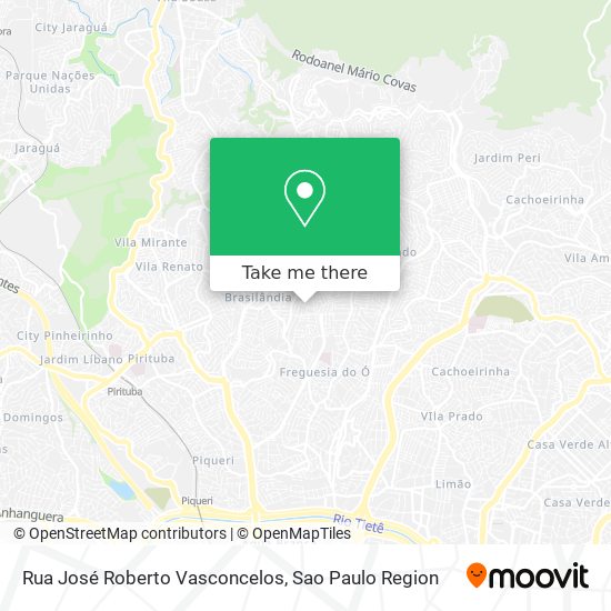 Mapa Rua José Roberto Vasconcelos
