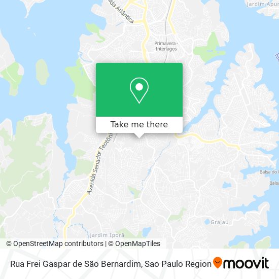 Mapa Rua Frei Gaspar de São Bernardim