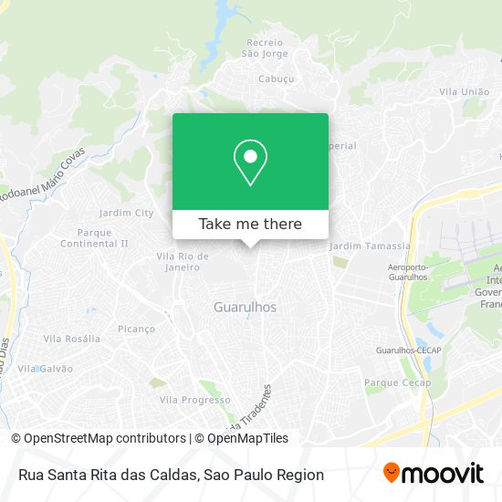 Rua Santa Rita das Caldas map