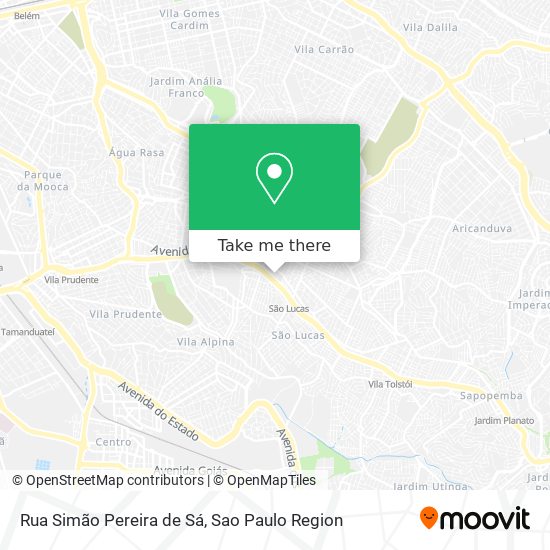 Rua Simão Pereira de Sá map
