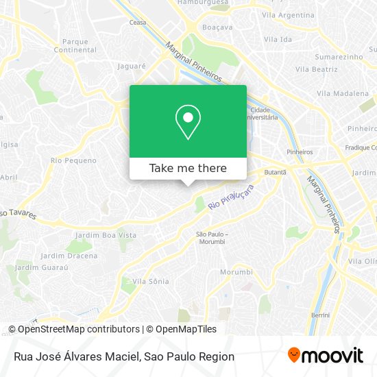 Mapa Rua José Álvares Maciel