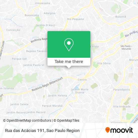 Rua das Acácias 191 map