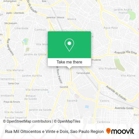 Rua Mil Oitocentos e Vinte e Dois map