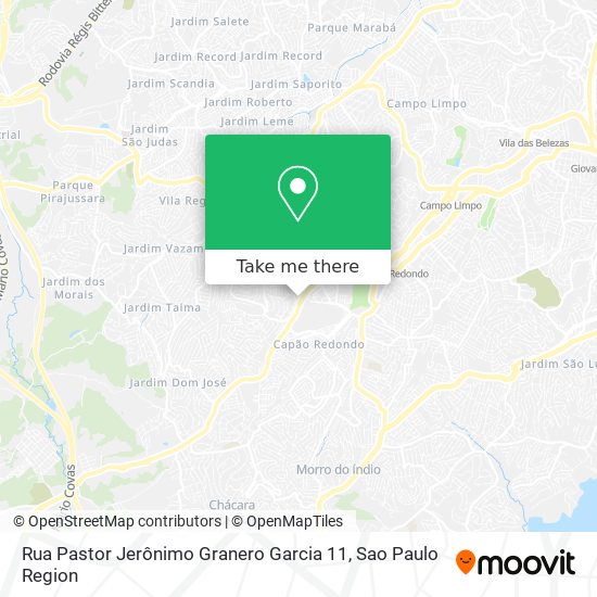 Rua Pastor Jerônimo Granero Garcia 11 map