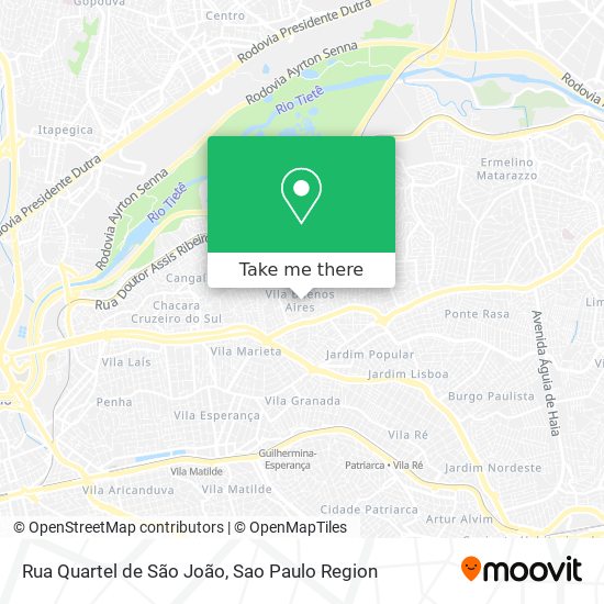 Rua Quartel de São João map