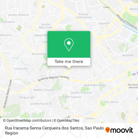 Mapa Rua Iracema Senna Cerqueira dos Santos