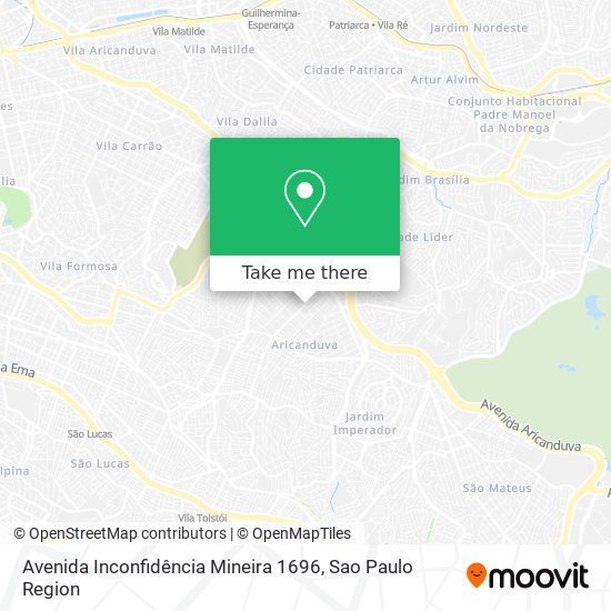 Avenida Inconfidência Mineira 1696 map