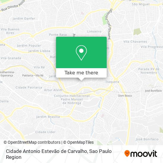 Mapa Cidade Antonio Estevão de Carvalho