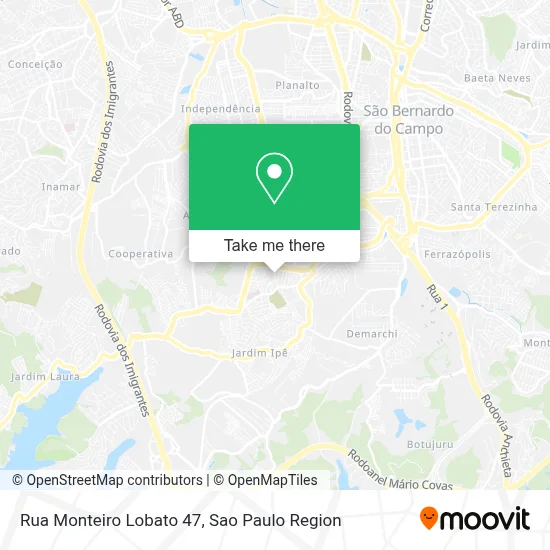 Rua Monteiro Lobato 47 map