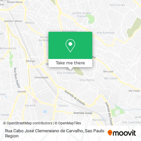 Mapa Rua Cabo José Clemeneano de Carvalho