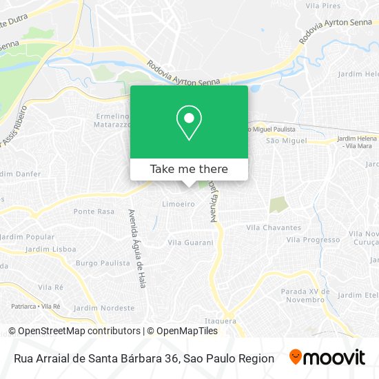Rua Arraial de Santa Bárbara 36 map