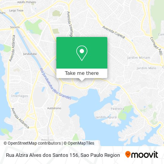 Mapa Rua Alzira Alves dos Santos 156