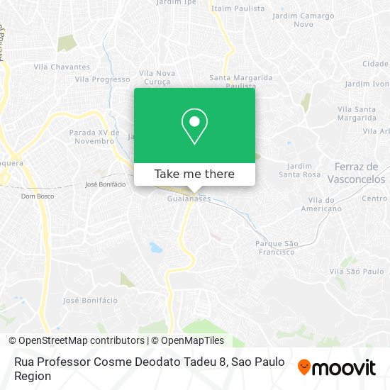 Mapa Rua Professor Cosme Deodato Tadeu 8