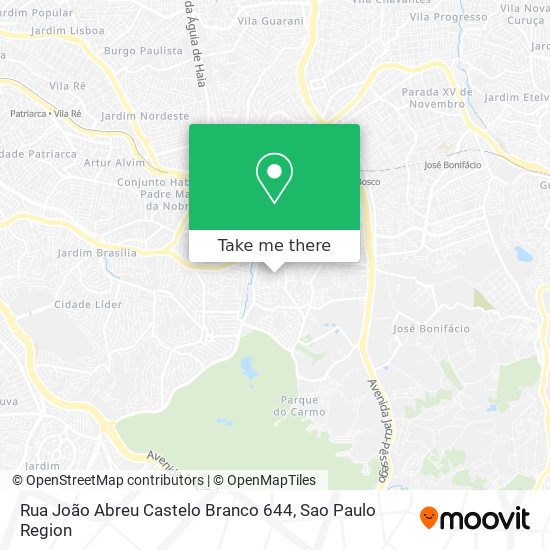 Rua João Abreu Castelo Branco 644 map