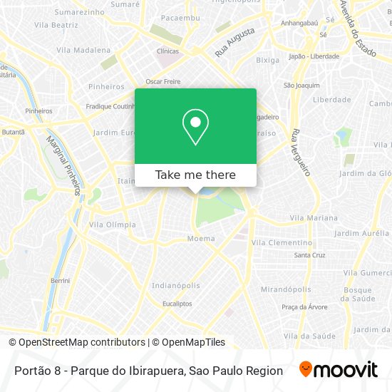 Portão 8 - Parque do Ibirapuera map