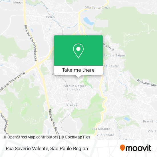 Mapa Rua Savério Valente