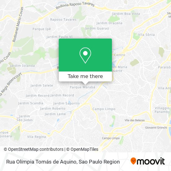 Mapa Rua Olímpia Tomás de Aquino