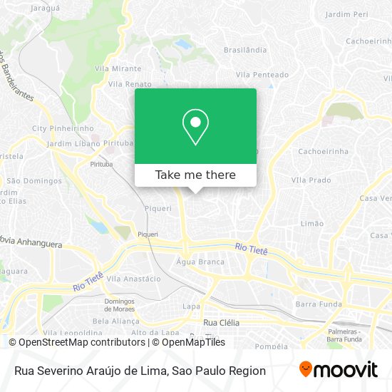 Mapa Rua Severino Araújo de Lima