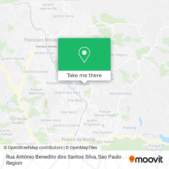 Mapa Rua Antônio Benedito dos Santos Silva