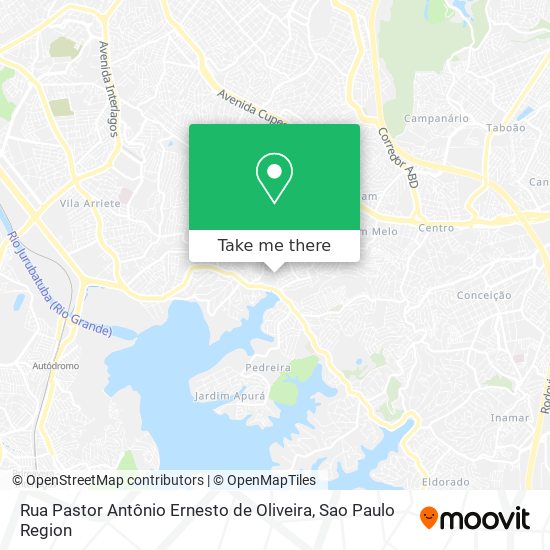 Mapa Rua Pastor Antônio Ernesto de Oliveira