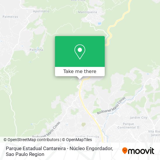 Parque Estadual Cantareira - Núcleo Engordador map
