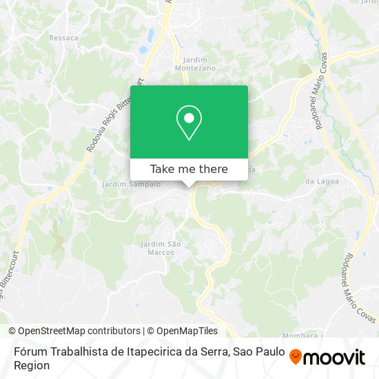 Mapa Fórum Trabalhista de Itapecirica da Serra