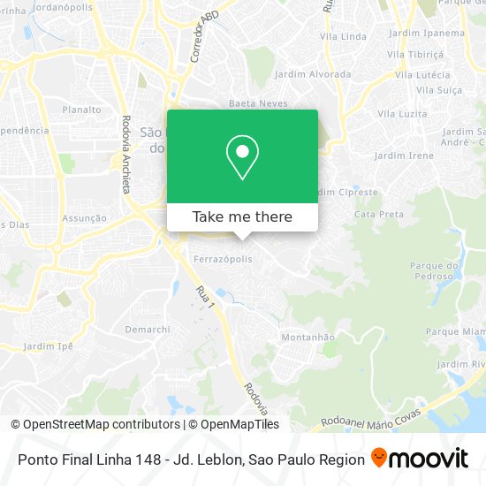 Ponto Final Linha 148 - Jd. Leblon map