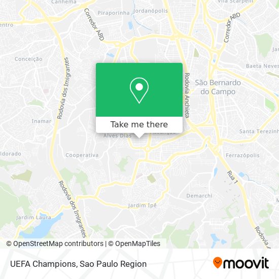 UEFA Champions map