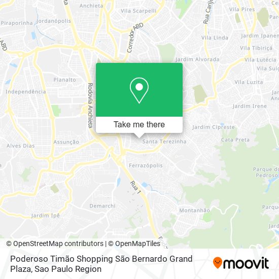 Mapa Poderoso Timão Shopping São Bernardo Grand Plaza