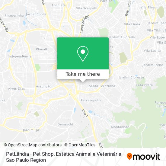 Mapa PetLândia - Pet Shop, Estética Animal e Veterinária