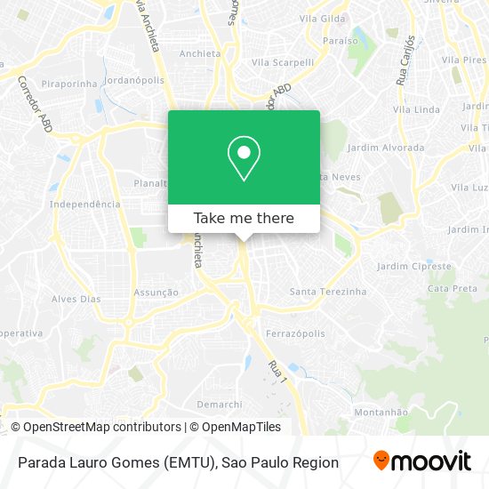 Parada Lauro Gomes (EMTU) map
