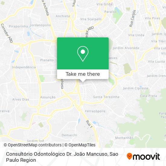 Consultório Odontológico Dr. João Mancuso map