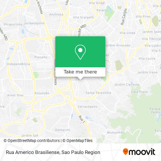 Rua Americo Brasiliense map