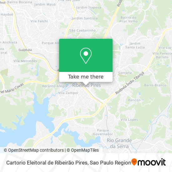 Cartorio Eleitoral de Ribeirão Pires map