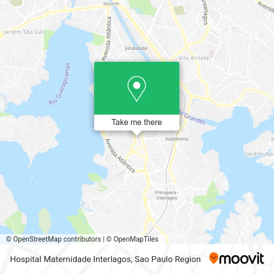 Hospital Maternidade Interlagos map