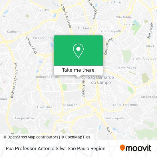 Rua Professor Antônio Silva map
