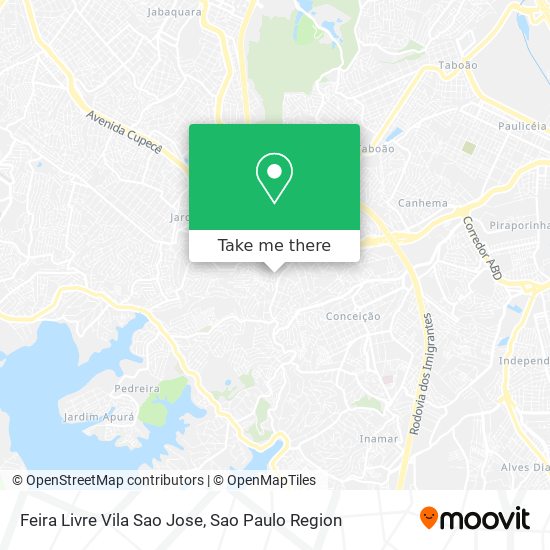 Mapa Feira Livre Vila Sao Jose