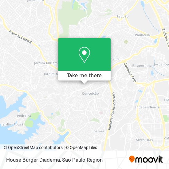 House Burger Diadema map