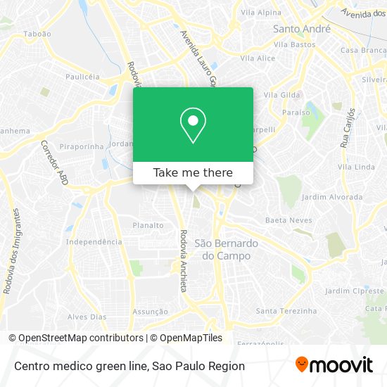 Centro medico green line map