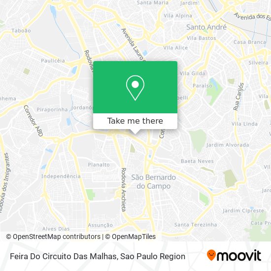 Feira Do Circuito Das Malhas map