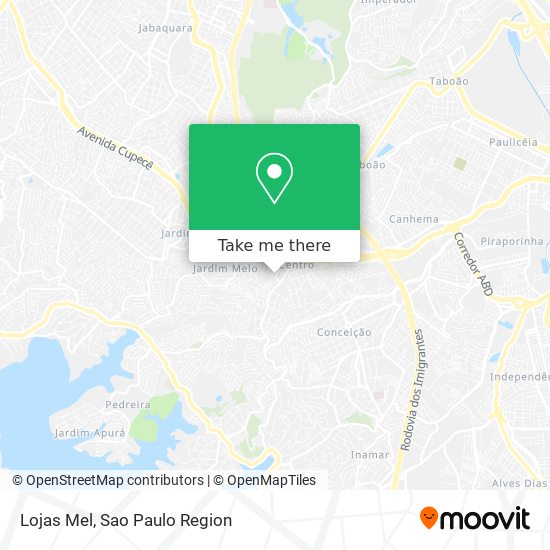Lojas Mel map