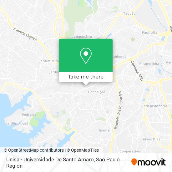 Mapa Unisa - Universidade De Santo Amaro