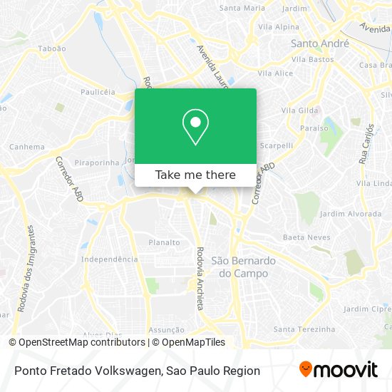 Ponto Fretado Volkswagen map