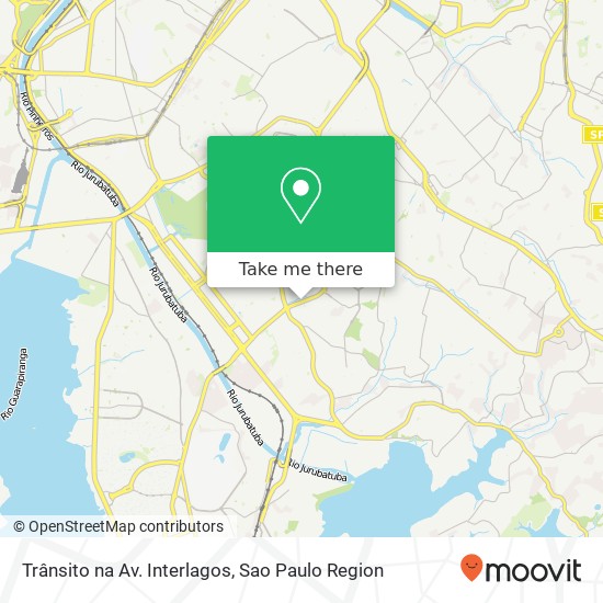 Trânsito na Av. Interlagos map