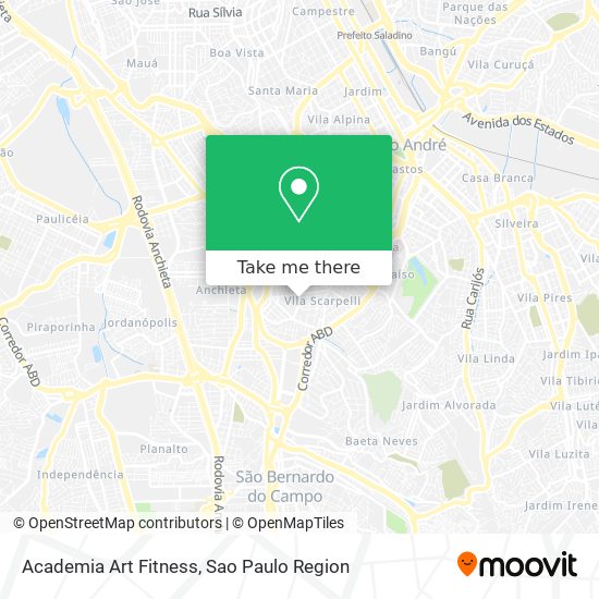 Mapa Academia Art Fitness