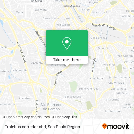 Mapa Trolebus corredor abd