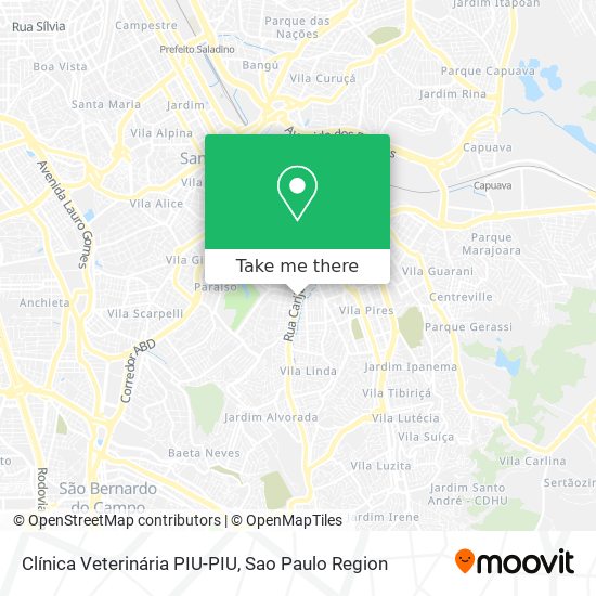 Clínica Veterinária PIU-PIU map