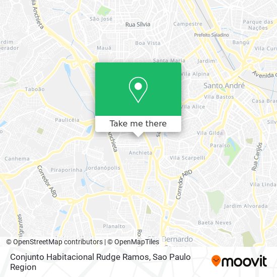 Mapa Conjunto Habitacional Rudge Ramos